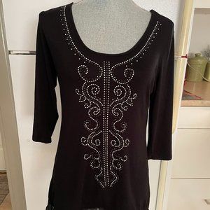 Clientele Made in Canada Sparkling Studded Tunic Top